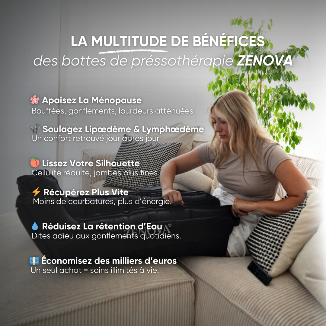 ZENOVA® – Pressothérapie Premium à Domicile | Draine, Récupère & Redessine la Silhouette